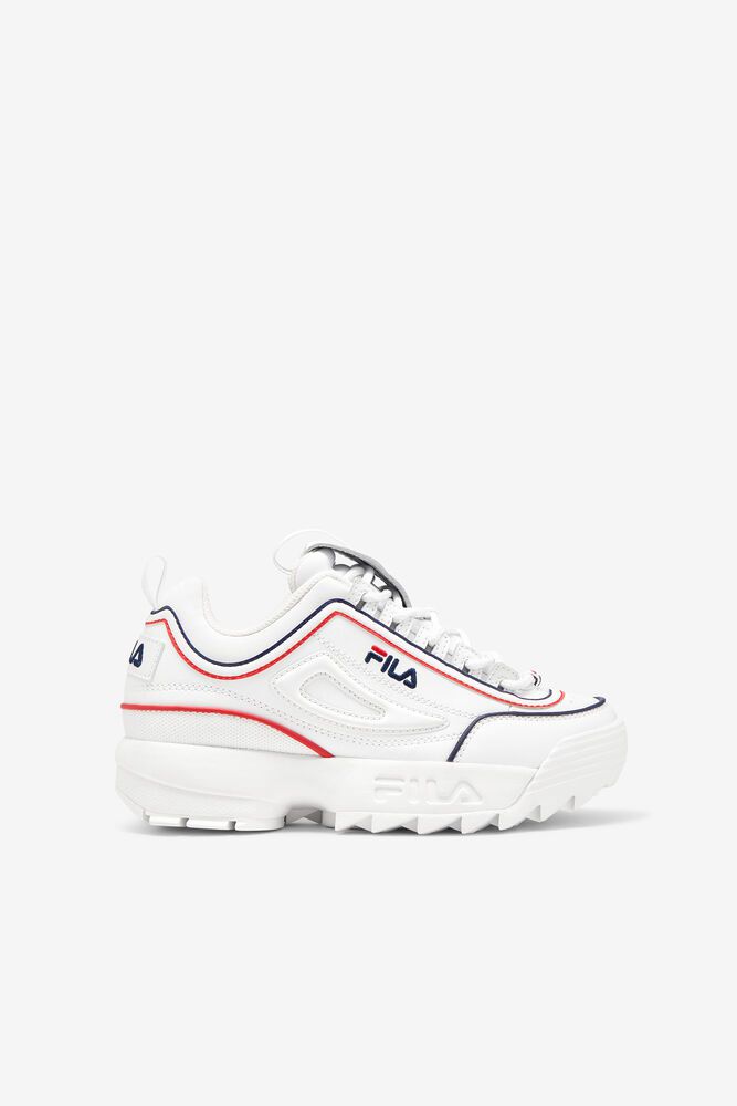 Fila Disruptor 2 Contrast Piping Trainers White - Kids - 21730YGQF